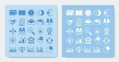 finance and business icon set containing bank, building, cash, chart pie, chart, coin dollar and more vector