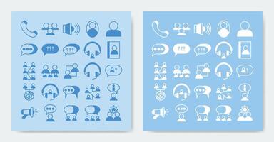 communication icon set. Containing about, activity, answer, comment, connection, contact and more vector