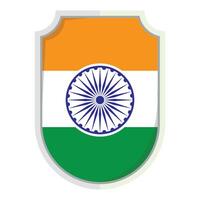 Indian flag shield Badge element vector