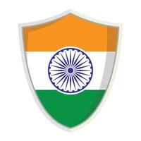 Indian national flag shield Badge element vector