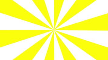 Rotating Yellow and White Sun Rising Pattern Background Loop video