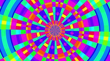 Bouncing Trippy Color Mosaic Pattern Circle Background video