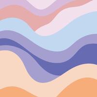 Abstract Pastel Wave Background Design, Soft Colors, Curvy Lines. vector
