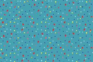 Teal Background Colorful Confetti Dots Pattern Design Texture. vector