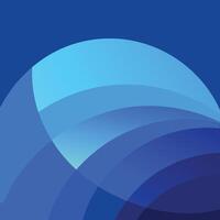Abstract blue overlapping shapes background. vector
