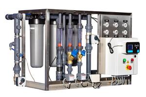Modular architecture of reverse osmosis water purification system for various applications. photo