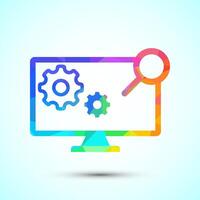 Information technology icon design. Digital tech icon vector
