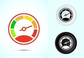 Speedometer Icon design, Speed indicator sign symbol vector