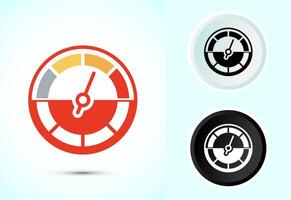 Speedometer Icon design, Speed indicator symbol vector
