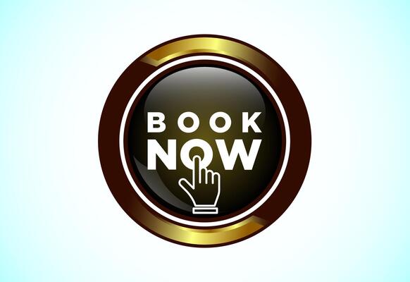 Book now icon, Button design illustration