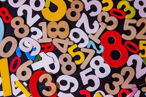 Abstract background with random numbers. Business pattern. banking activity with numbers and mathematics. photo