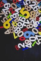 Abstract background with random numbers. photo