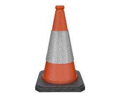 3d rendering traffic orange cone photo