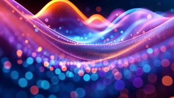 Abstract Colorful Particle Waves Background video