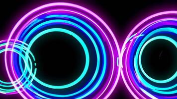Dynamic Colorful Light Circles Footage with Vibrant Swirls and Motion video