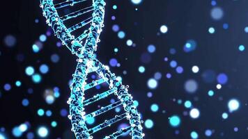 DNA Double Helix Scientific Footage with Dynamic Particle Effects video