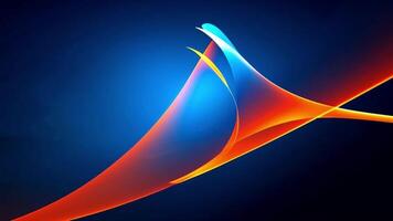 Bright abstract line float on a surface video