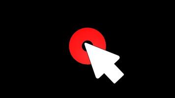 animação do rato clique ícone com vermelho círculo video