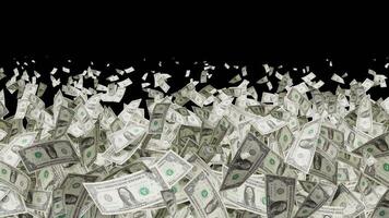 Transition of a Group of Bent Dollar Bills in Different Sizes video
