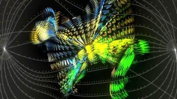 4K Futuristic abstract technology motion background, floating circuits, graphs, digits, other technology elements. video