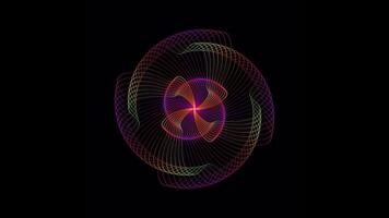 Abstract fractal forms morph and oscillate video