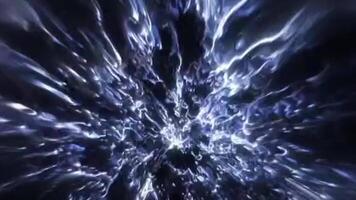Beautiful Luxury blue light flare and sparkling particles layer trail curve flowing up video