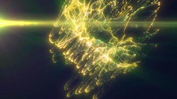 Bright green light vortex with intense illumination, creating a dynamic effect video