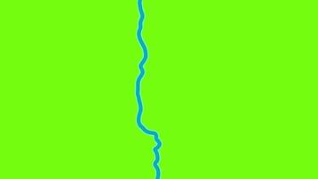Animation of blue lightning on a green background. Perfect for footage, elements, cartoons and advertisements video