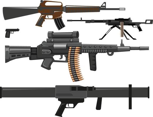 Camouflage Rifle Design Illustration
