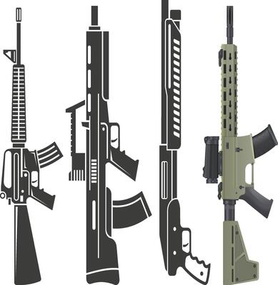 Rifle with Tactical Attachments