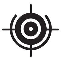 a black and white image of a target with a cross on it vector