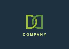 D letter logo design vector