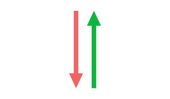 two arrows pointing in opposite directions vector