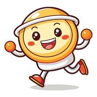 a cartoon character running with a smile vector