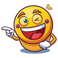 emoticon character with a point of view illustration on a white background vector