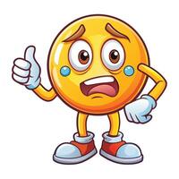 emoticon character with thumbs up on a white background vector
