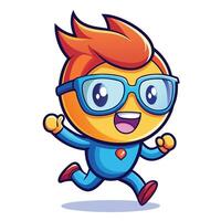 a cartoon character running on a white background vector