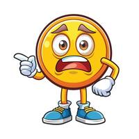 emoticon character with angry expression on a white background vector