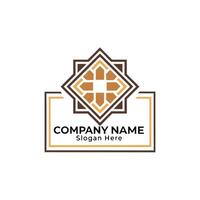 a logo design for a company name on a white background vector
