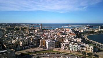 A flight over Bari offers a majestic view of the Basilica of St. Nicholas, the main Christian shrine that attracts pilgrims from all over the world. the beauty of ancient churches and narrow streets. video