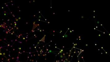 Bokeh Network Dots and Lines 4K 3D Rendering video