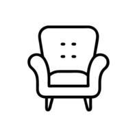 Arm resting single sofa vector