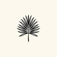Botanical palm leaf vector