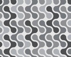 Geometric blob shape seamless pattern. Abstract monochrome Bauhaus wallpaper background vector