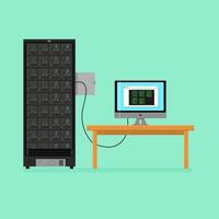Server Network Computer Connection Diagnostics Repair Icon Illustration vector