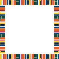 square frame for text. Modern Art graphics for hipsters. Colorful stylish geometric empty frame vector