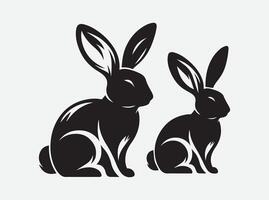 Creative Rabbit Silhouette Graphics for Designers and Artists vector