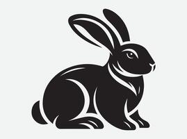 Simple Bunny Silhouette Icons for Web and Mobile Apps vector
