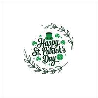 Beautiful St. Patricks Day Greeting Card Design with Shamrocks vector
