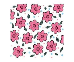 Cute Floral pattern in the small flower. Cute floral pattern with simple pink flowers Free arrangement of small flowers and leaves on a light background Simple and straightforward floral print design. vector